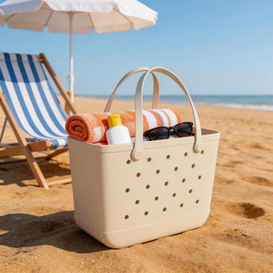 Grand sac de shopping pour femmes, en EVA, imperméable, réutilisable, lavable, pour l'été, la plage, les voyages, sac à main à bandoulière unique - Product Image 1