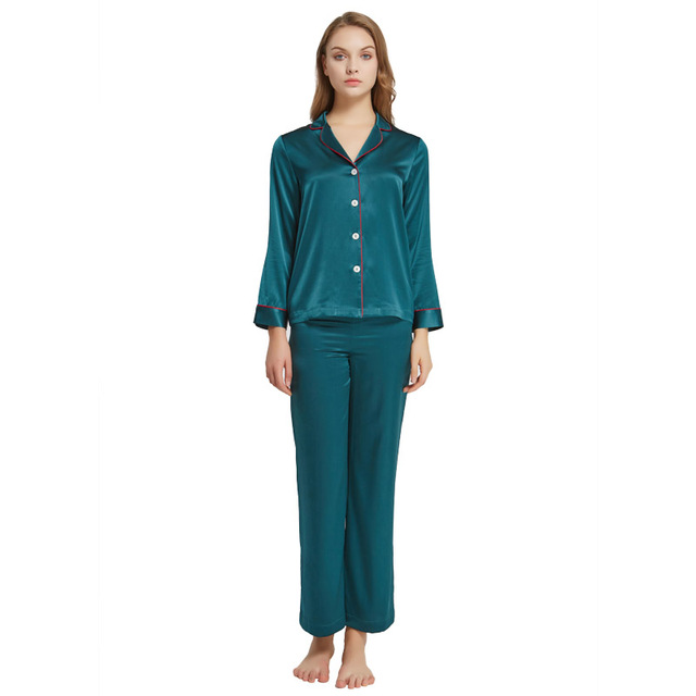 Wholesale Luxury Silk Pajamas Long Nightwear Premium Silk Pajamas Sleepwear