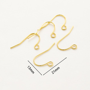 Figure Eight Gold Plated Ear <b>Hooks</b> For <b>Earring</b> Making 14K 18K Brass Jewelry Findings DIY Accessories Yiwu Origin Spring 2023 - Product Image 5
