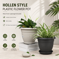 Pot Bunga Resin Matte Tebal Tahan Lama Bernapas Gaya Nordik untuk Tanaman Pot dan Hydrangea