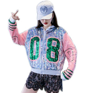 批发定制女式牛仔亮片夹克长袖秋冬 Sigma Gamma 女生联谊会服装 - Product Image 2