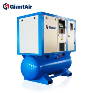 GiantAir Aircompressors औद्योगिक 10 हिमाचल प्रदेश 7.5 किलोवाट 10HP 7.5KW Sandblasting लेजर काटने के लिए संयुक्त रोटरी पेंच हवा कंप्रेसर