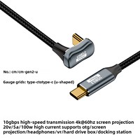 Câble de données pour téléphone portable/tablette/ordinateur portable Type-C/USB 3.2 10 Gbps Gen 2 avec blindage tressé, conducteur en cuivre pur, câble USB tout-en-un