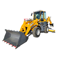 TOPONE machines de terrassement pelleteuse Mini chargeuse tracteur chargeuse pelleteuse remorquable TBL30-25 4WD 1tonne 2ton chargeur frontal