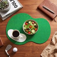Set de table en feutre pour fête de golf, 15,75 x 12,6 pouces, décorations de fête de golf, set de table en feutre vert pour table, décoration sur le thème du sport