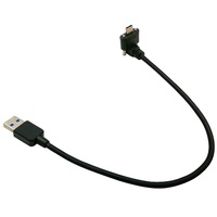 Câble USB3 Vision USB 3.0 Type A vers Type C Câble USB C à angle descendant avec double vis pour ordinateur industriel