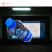 Layar LED Sudut Kanan 3D Tanpa Kacamata, Layar Besar Perawatan Depan, Dinding Video LED untuk Pusat Perbelanjaan dan Pasar Mal.