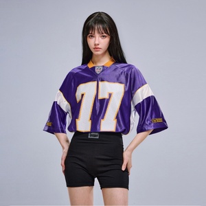 Ropa Deportiva Universitaria Americana Personalizada para Mujer, Talla 24/25, Satén Bordado Brillante, para Fútbol, Béisbol y Rugby - Product Image 3