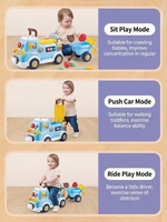 Jouets éducatifs pour bébés, voiture multifonctionnelle à roulettes, machine d'apprentissage, jeu musical, ensemble de jouets pour le sable