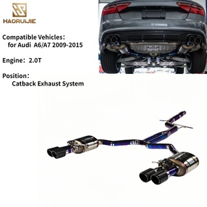 Système d'échappement Catback Valvetronic pour <span class=keywords><strong>Audi</strong></span> <span class=keywords><strong>A6</strong></span>/A7 2009-2015 2.0T, échappement en titane avec soupape à distance - Product Image 1