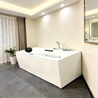 Baignoire de massage à remous autoportante pour intérieur, en acrylique, avec jets d'air, type Jacuzzi, très vendue