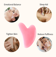 Ensemble de rouleau et de gua sha en résine écologique, outil de massage facial anti-âge, étiquette privée, gua sha et rouleau pour le drainage lymphatique