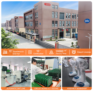 Có thể sạc lại 25 Wát 18inch 3in 3 trong 1 tốt nhất xem xét năng lượng mặt trời đứng fan với LED ánh sáng bóng đèn và panel năng lượng mặt trời hotsale trong Ghana - Product Image 6