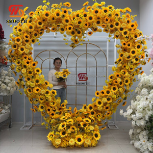 SMOOTH Bright Yellow Wedding Events Sunflower Arch <b>Backdrop</b> <b>Stand</b> For Event Party Decoration - Product Image 2