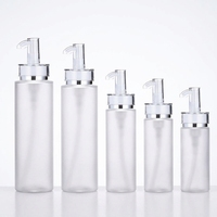 Bouteilles de luxe en PET doré de 100 ml à 250 ml avec logo personnalisé pour huile corporelle, flacons vides en plastique avec pompe pour lotion corporelle, flacon pompe pour nettoyant