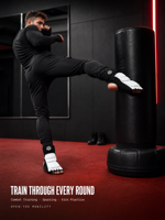 Protège-pieds professionnels pour arts martiaux avec rembourrage, coutures renforcées et design à bout ouvert pour l'entraînement au kickboxing
