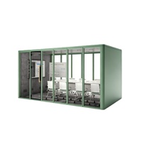 Cabine de réunion insonorisée sur mesure pour plus de 10 personnes, modulaire, mobile, silencieuse, écologique E0, double circulation d'air frais