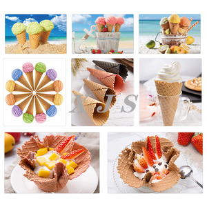 Machine à gaufres italiennes personnalisées avec logo commercial pour la fabrication de coupes de gelato et de cornets de crème glacée - Product Image 6