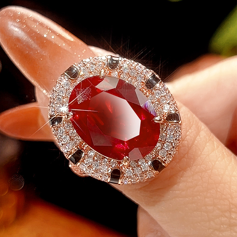 Red corundum ring