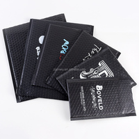 Bolsa de burbuja negra con impresión personalizada, sobres de correo exprés, metalizados, baratos