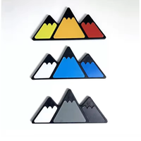 Insigne de calandre 3D TRI-COLOR Snow Mountain ABS Chrome Emblème de voiture pour Toyota Tacoma 4Runner Tundra Autocollants de carrosserie