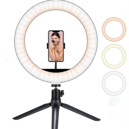 26 см 10 дюймов Круглая Светодиодная лампа с регулируемой яркостью света комплект телефон селфи макияж прямые трансляции кольцо света лампы штатив-Трипод