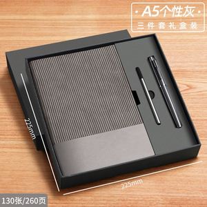 2026 Branded Logo Blue Leather A5 Softcover Notebook Journal for Gift Wholesale Promotional Luxury Diary Pen USB Box <b>Case</b> Suit - Product Image 2