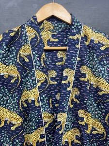 Kimono floral de algodón lavable y ecológico, largo hasta el suelo, para dormitorio, playa, regalo de Navidad, ropa de casa - Product Image 6