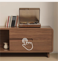 Meuble TV en bois massif écologique et durable avec étagères réglables, console multimédia moderne pour salon, chambre, appartement 120-200 cm
