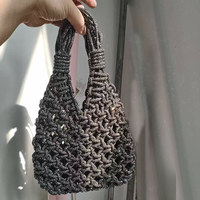 Sac à main de luxe en strass tressé à la main, idéal pour les femmes