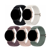 Compatible avec Watch 7/4/5/6/FE Huami GTS/GTR ; Bracelet de montre élastique tressé en nylon à dégagement rapide 18-23 mm