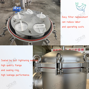 Boîtier de filtre multi-cartouches à grand débit en acier inoxydable <span class=keywords><strong>304</strong></span>/316L, sur mesure pour le traitement de l'eau, fournisseur de filtres à haut débit à prix abordable, 40 pouces - Product Image 3