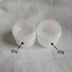 Beauty white plastid vasetti in argento striscia in oro 30 50 100g Body scrub vasetto in crema contenitore barattolo per cosmetici - Product Image 4