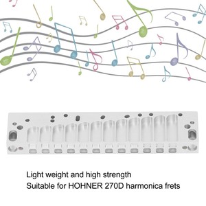 Peigne <span class=keywords><strong>Harmonica</strong></span> Partie <span class=keywords><strong>12</strong></span> <span class=keywords><strong>Trous</strong></span> Échelle <span class=keywords><strong>Chromatique</strong></span> Peigne Argent Givré Léger pour <span class=keywords><strong>HOHNER</strong></span> 270D - Product Image 5