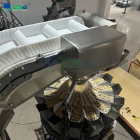Machine d'emballage et de pesage intégrée pour cacahuètes, snacks enrobés, chips de pommes de terre, snacks soufflés, contrôle PLC
