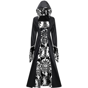 Medieval Retro gótico con capucha bruja Falda larga <span class=keywords><strong>de</strong></span> lujo vestido <span class=keywords><strong>de</strong></span> fiesta <span class=keywords><strong>de</strong></span> las mujeres Cosplay <span class=keywords><strong>vampiro</strong></span> <span class=keywords><strong>Halloween</strong></span> adulto disfraz <span class=keywords><strong>de</strong></span> talla grande - Product Image 6
