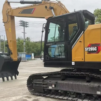 Excavatrice lourde haute performance d'origine SY215C 21,5 tonnes 20 tonnes pour la réparation routière et l'exploitation de carrières