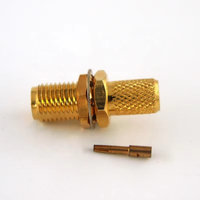 Cable de Antena LMR240, Cable Eléctrico Impermeable RF Coaxial, Conector Hembra SMA RF Coaxial para Montaje en Panel