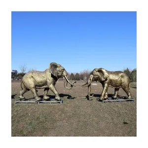 工厂供应的动物园耐腐蚀优质青铜动物雕塑
