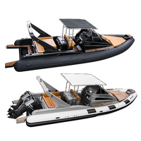 Chine Luxe 960 Rib Grand bateau de pêche gonflable Hypalon avec coque en fibre de verre certifiée CE et moteur hors-bord