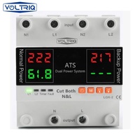 Commutateur de transfert automatique 4 relais neutres 2P 220V 63A avec contrôle de temps et protection de tension ATS pour utilisation avec générateur solaire ou sur réseau