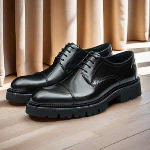 2026 High-quality Business Casual Lace-up Oxfords <b>Shoes</b> Men Genuine Leather Upper Evergreen Design Waterproof Breathable - Product Image 1