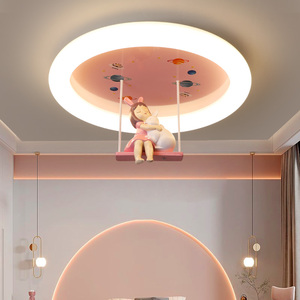 Luz de techo para dormitorio de niñas para niños, diseño minimalista, protección ocular, alimentado por CA LED, lámpara Simple moderna - Product Image 1