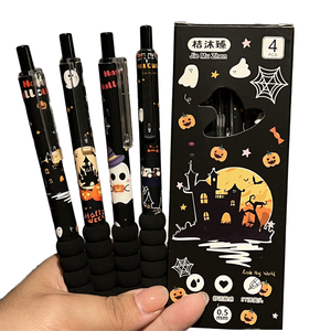 Оптовая акция: роскошная винтажная пластиковая гелевая ручка Ango с возможностью нанесения логотипа, толщина письма 0,5 мм, черные чернила, для школы или офиса - Product Image 1