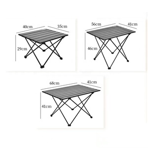 Mesa de Viaje HISPEED Ultraligera, <span class=keywords><strong>Mini</strong></span> Mesa de Picnic Enrollable de Aluminio, Juego de Mesas Plegables Pequeñas para Acampar y Viajar - Product Image 2
