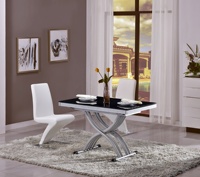 Ensemble de table à manger en verre, table basse convertible, classique italien, transformable, pliable vers le haut et vers le bas, meubles de salle à manger