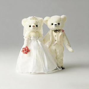 ชุดตุ๊กตาหมี<span class=keywords><strong>คู่</strong></span>แต่งงาน - ตุ๊กตาหมีเจ้าสาวและเจ้าบ่าวในชุดแต่งงานและชุดทักซิโด้ ของขวัญสำหรับคู่<span class=keywords><strong>บ่าว</strong></span><span class=keywords><strong>สาว</strong></span>พร้อมกล่องรูปหัวใจ - Product Image 3
