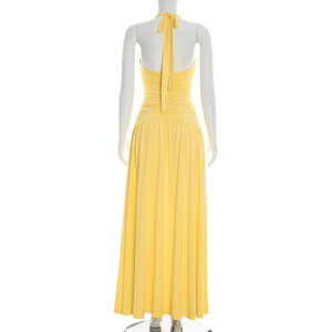 Viviblook J26DS080 Nouvelle Robe Longue de Soirée pour Femme Printemps-Été, Col en V, Dos Nu, Sans Manches, Fendue - Product Image 3