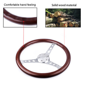 Volante Clásico de Madera de Caoba Ling Sheng de 15 Pulgadas (380 mm), Retro, Universal - Product Image 5