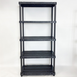 Heavy Duty Industrial Boltless Display <strong>Plastic</strong> Warehouse <strong>Shelves</strong> Assembly Stackable <strong>Garage</strong> Shelving Racking Black Storage Shelf - Product Image 5
